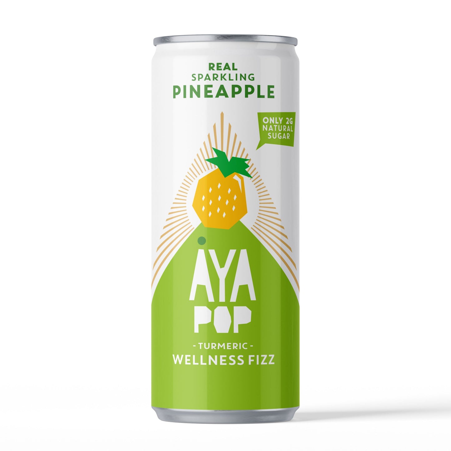 AYAPOP Sparkling Turmeric Wellness Fizz Pineapple 330ml